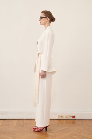 Soft White Blazer Ceket