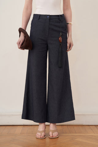 Yüksek Bel Denim Pantolon