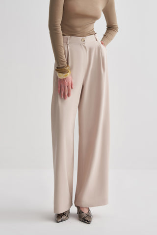 Ekru Palazzo Pantolon