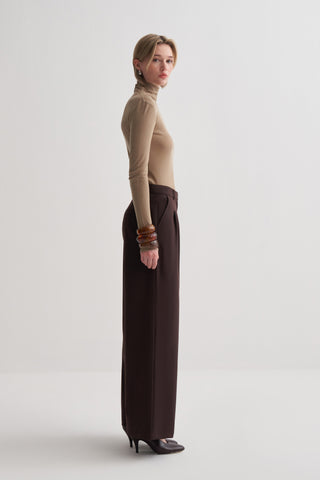 Mocha Palazzo Pantolon