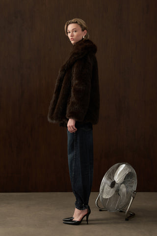 Blaura Suni Kürk Kaban Kahve