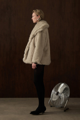 Blaura Suni Kürk Kaban Ekru